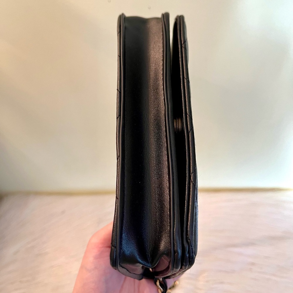 Bebe Black Quilted Crossbody Clutch Bag - Picture 6 of 9